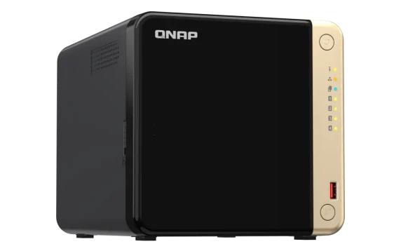 QNAP  |  4-Bay desktop NAS  |  TS-464-8G  |  Intel Celeron  |  N5095 4-core  |  Processor frequency 2.9 GHz  |  8 GB