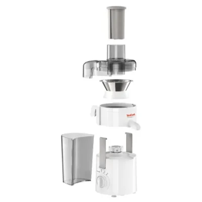 TEFAL  |  Fruitelia Plus Juicer  |  ZE370138  |  White / Grey  |  350 W  |  Number of speeds 2 + Pulse