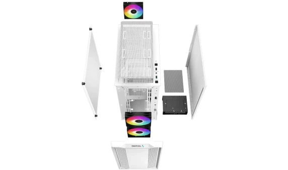 Deepcool  |  ARGB Micro-ATX CASE  |  CC360  |  White  |  Mini-ITX  /  Micro-ATX  |  Power supply included No  |  ATX PS2 （maximum length: 160mm）