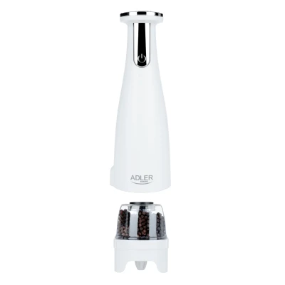 Adler  |  Electric Salt and pepper grinder  |  AD 4449w  |  Housing material ABS plastic  |  7 W  |  Lithium  |  Matte White