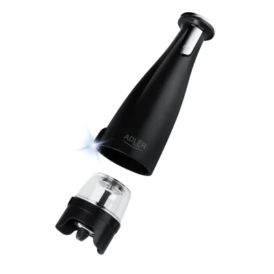 Adler  |  Electric Salt and pepper grinder  |  AD 4449b  |  Housing material ABS plastic  |  7 W  |  Lithium  |  Matte Black