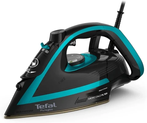 TEFAL  |  Iron  |  FV8066E0  |  Steam Iron  |  3000 W  |  Water tank capacity 270 ml  |  Continuous steam 50 g / min  |  Steam boost performance 280 g / min  |  Black / Blue