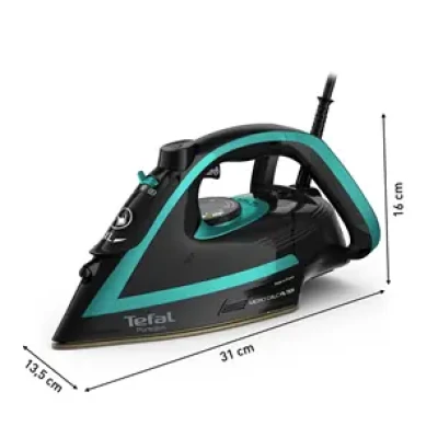 TEFAL  |  Iron  |  FV8066E0  |  Steam Iron  |  3000 W  |  Water tank capacity 270 ml  |  Continuous steam 50 g / min  |  Steam boost performance 280 g / min  |  Black / Blue