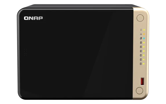 QNAP  |  6-Bay desktop NAS  |  TS-664-8G  |  Intel Celeron  |  N5095 4-core  |  Processor frequency 2.9 GHz  |  8 GB  |  DDR4