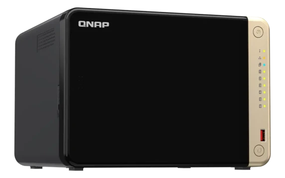 QNAP  |  6-Bay desktop NAS  |  TS-664-8G  |  Intel Celeron  |  N5095 4-core  |  Processor frequency 2.9 GHz  |  8 GB  |  DDR4