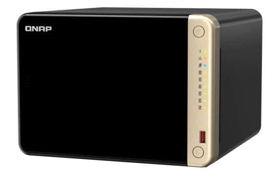 QNAP  |  6-Bay desktop NAS  |  TS-664-8G  |  Intel Celeron  |  N5095 4-core  |  Processor frequency 2.9 GHz  |  8 GB  |  DDR4