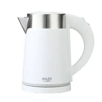 Adler  |  Kettle  |  AD 1372  |  Electric  |  800 W  |  0.6 L  |  Plastic / Stainless steel  |  360° rotational base  |  White