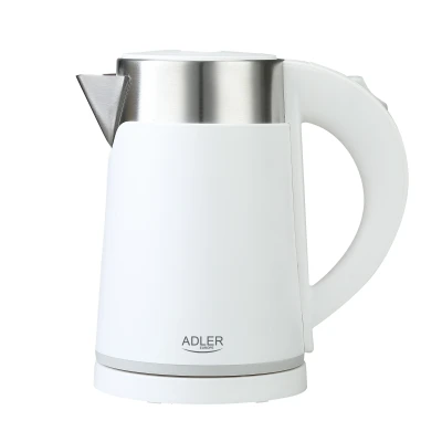 Adler  |  Kettle  |  AD 1372  |  Electric  |  800 W  |  0.6 L  |  Plastic / Stainless steel  |  360° rotational base  |  White