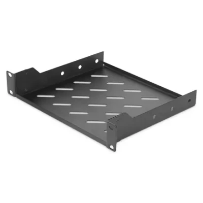 Digitus  |  1U fixed shelf  |  DN-10-TRAY-2-B  |  Black  |  Perfect for storage of components which are not 254 mm (10") suitable. Slim design which takes space of 1 height unit. Easy and quick to mount or dismount. Load capacity: 25 kg
