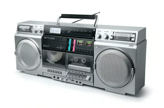 Muse  |  Ghetto Blasters  |  M-380 GBS  |  AUX ieeja  |  Bluetooth  |  Kasetes atskaņotājs  |  CD atskaņotājs