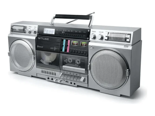 Muse  |  Ghetto Blasters  |  M-380 GBS  |  AUX ieeja  |  Bluetooth  |  Kasetes atskaņotājs  |  CD atskaņotājs