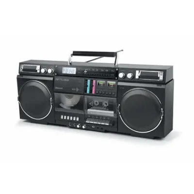 Muse  |  Ghetto Blasters  |  M-380 GB  |  AUX in  |  Bluetooth  |  Cassette deck  |  CD player  |  Black