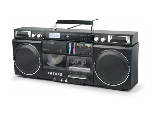 Muse  |  Ghetto Blasters  |  M-380 GB  |  AUX in  |  Bluetooth  |  Cassette deck  |  CD player  |  Black