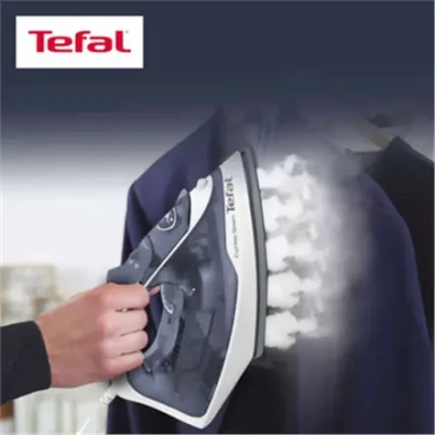 TEFAL  |  FV2837E0  |  Steam Iron  |  2400 W  |  Water tank capacity 150 ml  |  Continuous steam 35 g / min  |  Blue / White