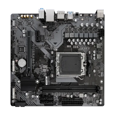 Gigabyte  |  A620M H 1.0 M / B  |  Procesora ģimene AMD  |  Procesora ligzda AM5  |  DDR5 DIMM  |  Atmiņas slots 2  |  Atbalstītās cietā diska interfeisu veidi SATA, M.2  |  SATA savienotāju skaits 4  |  Čipsets AMD A620  |  Micro ATX