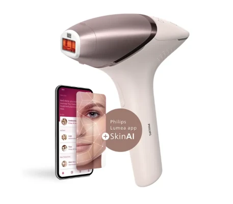 Philips Lumea 9900 Series IPL фотоэпилятор | BRI977/00 | SenseIQ | 5 уровней интенсивности | Розовый
