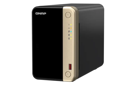 QNAP  |  2-Bay desktop NAS  |  TS-264-8G  |  Intel Celeron  |  N5095 4-core  |  Processor frequency 2.9 GHz  |  8 GB