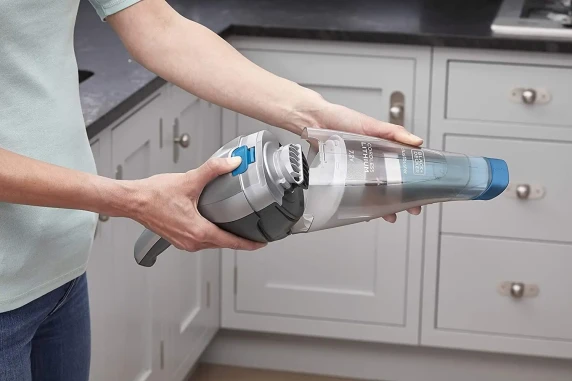 BLACK & DECKER  |  Putekļu sūcējs  |  NVC215WA-QW  |  Bezvada darbība  |  7.2 V  |  Zils / Pelēks