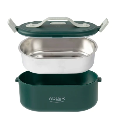 Adler  |  Sildāms ēdienu trauks  |  AD 4505g  |  Jauda 0.8 L  |  Materiāls Nerūsējošais tērauds / Plastmasa  |  Zaļš