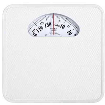 Adler  |  Mechanical Bathroom Scale  |  AD 8179w  |  Maximum weight (capacity) 136 kg  |  Accuracy 1000 g  |  White