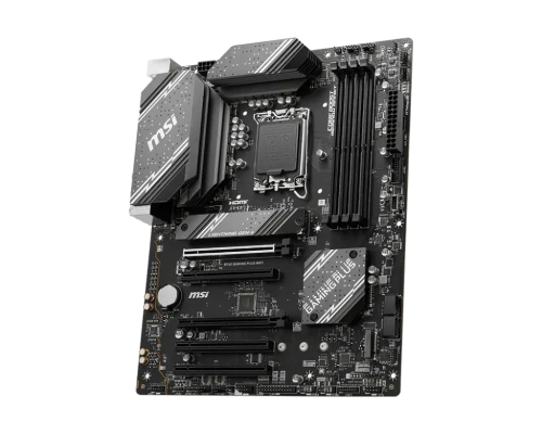 MSI  |  B760 GAMING PLUS WIFI  |  Processor family Intel  |  Processor socket LGA1700  |  DDR5  |  Memory slots 4  |  Supported hard disk drive interfaces 	SATA, M.2  |  Number of SATA connectors 4  |  Chipset Intel B760  |  ATX
