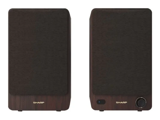 Sharp CP-SS30(BR) полочные колонки | 60 Вт RMS | Bluetooth 5.3 | USB | Оптический вход | AUX | RCA | Коричневые