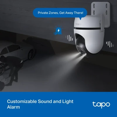 TP-LINK  |  Pan / Tilt Security Wi-Fi Camera  |  Tapo C520WS  |  Dome  |  4 MP  |  3.18 mm / F1.6  |  IP66  |  H.264  |  MicroSD, up to 512 GB