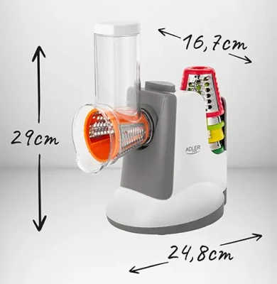 Adler  |  Vegetable Slicer  |  AD 4815  |  White / Grey  |  150 W