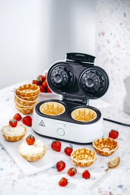 Adler  |  Waffle Bowl Maker  |  AD 3062  |  1000 W  |  Number of pastry 2  |  Bowl  |  White