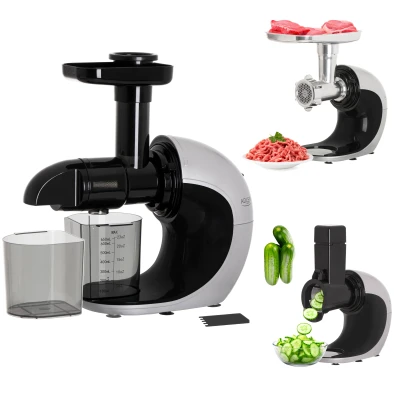 Adler  |  Slow-speed juicer 3in1 - Meat mincer, Juicer, Vegetable grater  |  AD 4131  |  Type Slow Juicer  |  Stainless Steel  |  150 W  |  Number of speeds 1  |  90-105 RPM