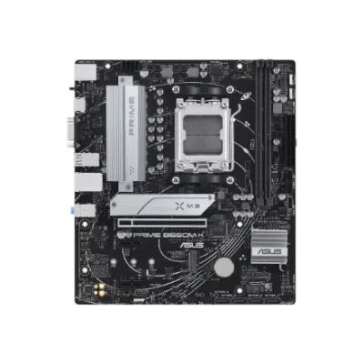 Asus  |  PRIME B650M-K  |  Procesoru ģimene AMD  |  Procesora ligzda AM5  |  DDR5  |  Atbalstītās cietā diska saskarnes SATA, M.2  |  SATA savienotāju skaits 4