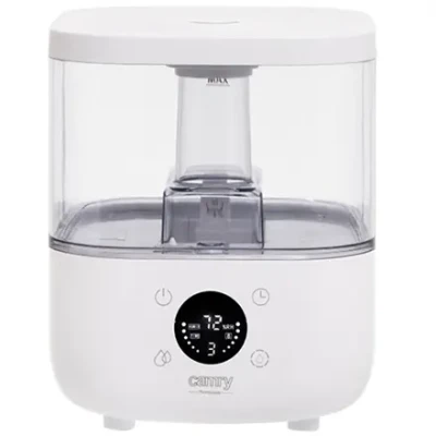 Camry  |  CR 7973w  |  Humidifier  |  23 W  |  Water tank capacity 5 L  |  Suitable for rooms up to 35 m²  |  Ultrasonic  |  Humidification capacity 100-260 ml / hr  |  White