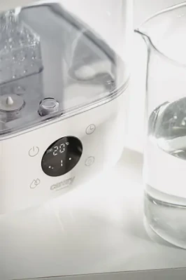 Camry  |  CR 7973w  |  Humidifier  |  23 W  |  Water tank capacity 5 L  |  Suitable for rooms up to 35 m²  |  Ultrasonic  |  Humidification capacity 100-260 ml / hr  |  White