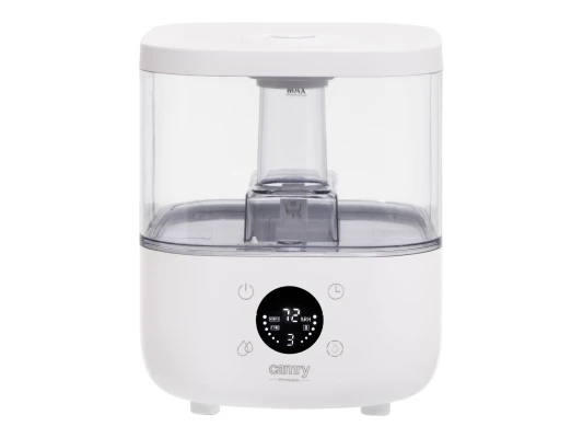Camry  |  CR 7973w  |  Humidifier  |  23 W  |  Water tank capacity 5 L  |  Suitable for rooms up to 35 m²  |  Ultrasonic  |  Humidification capacity 100-260 ml / hr  |  White