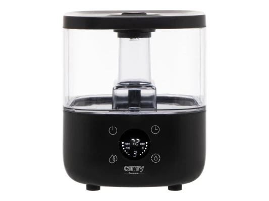 Camry  |  CR 7973b  |  Humidifier  |  23 W  |  Water tank capacity 5 L  |  Suitable for rooms up to 35 m²  |  Ultrasonic  |  Humidification capacity 100-260 ml / hr  |  Black