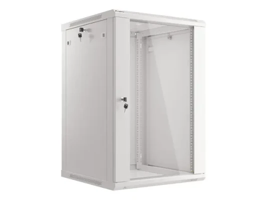 Lanberg  |  Rack cabinet 19" wall-mount 18U / 600x600 (flat pack)  |  WF01-6618-10S  |  Grey