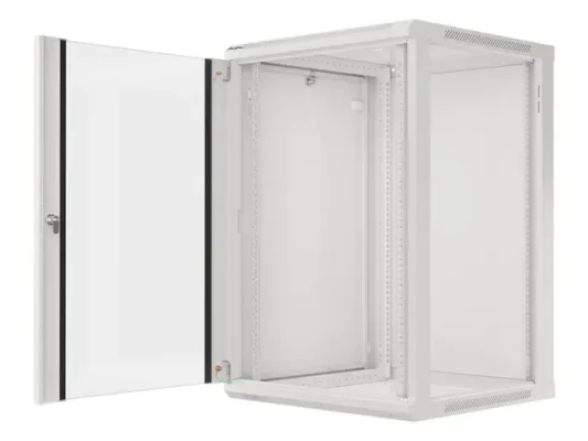 Lanberg  |  Rack cabinet 19" wall-mount 18U / 600x600 (flat pack)  |  WF01-6618-10S  |  Grey