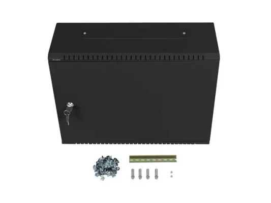 Lanberg  |  Rack cabinet 19" wall-mount 4U+3U / 540x200 low-profile  |  WAF1-5203-04-00B  |  Black