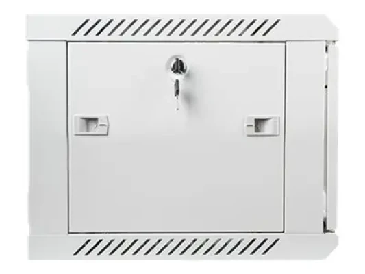 Lanberg  |  Rack cabinet 19" wall-mount 6U / 600x450 (flat pack) with glass door  |  WF01-6406-10S  |  Grey