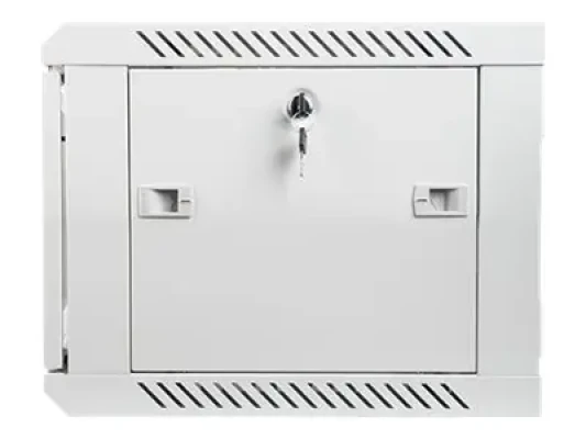 Lanberg  |  Rack cabinet 19" wall-mount 6U / 600x450 (flat pack) with glass door  |  WF01-6406-10S  |  Grey