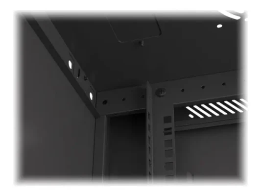 Lanberg  |  Rack cabinet 19" wall-mount 6U / 600x450 for self-assembly with metal door (flat pack)  |  WF01-6406-00B  |  Black