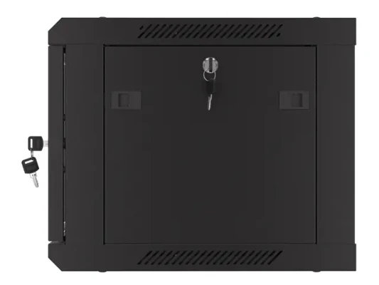 Lanberg  |  Rack cabinet 19" wall-mount 6U / 600x450 with perforated door (flat pack)  |  WF01-6406-23B  |  Black