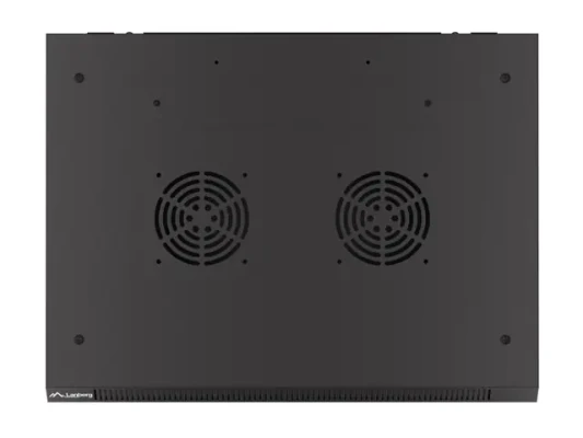 Lanberg  |  Rack cabinet 19" wall-mount 6U / 600x450 with perforated door (flat pack)  |  WF01-6406-23B  |  Black