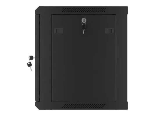 Lanberg  |  Rack cabinet 19" wall-mount 9U / 600x450 for self-assembly with metal door (flat pack)  |  WF01-6409-00B  |  Black