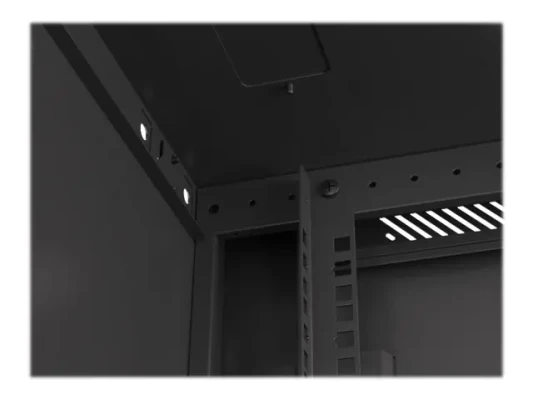 Lanberg  |  Rack cabinet 19" wall-mount 9U / 600x600 (flat pack) for self-assembly with metal door  |  WF01-6609-00B  |  Black