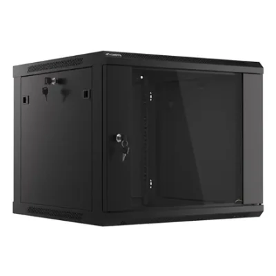 Lanberg  |  Rack cabinet 19" wall-mount 9U / 600x600 (flat pack) V2  |  WF01-6609-10B  |  Black