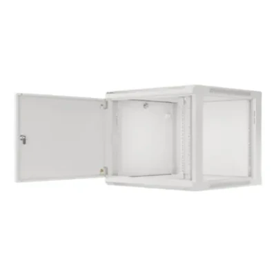 Lanberg  |  Rack cabinet 19" wall-mount 9U / 600x600 (flat pack) for self-assembly with metal door  |  WF01-6609-00S  |  Grey