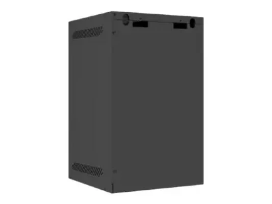 Lanberg  |  Rack cabinet 10" wall-mount 9U / 280x310 (flat pack) with glass door  |  WF10-2309-10B  |  Black