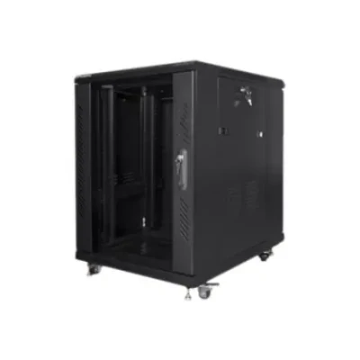 Lanberg  |  Rack cabinet 19" free-standing 15U / 600x800 (flat pack)  |  FF01-6815-12B  |  Black