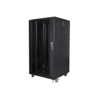 Lanberg  |  Rack skapja 19" stāvošs 22U / 600x600 (plakans iepakojums)  |  FF01-6622-12B  |  Melns